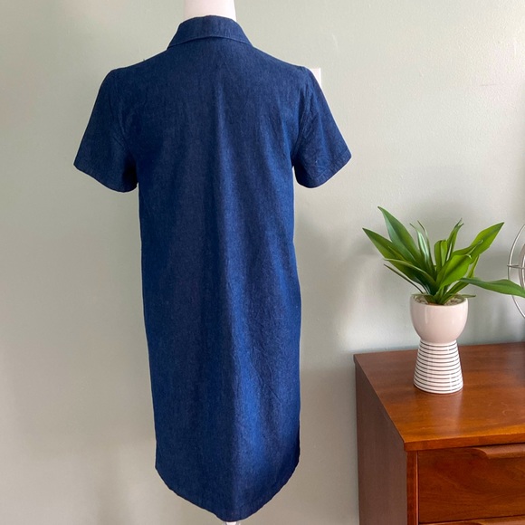 Draper James Collared Chambray Shift Dress NWOT size 4 - Picture 6 of 9